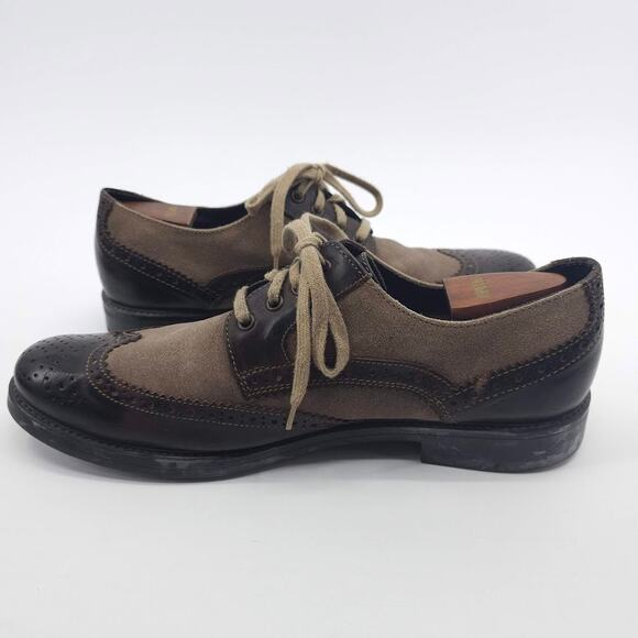 Johnston & Murphy Mens Suede Wingtip Oxford Dress Shoe Brown 11 main image 6